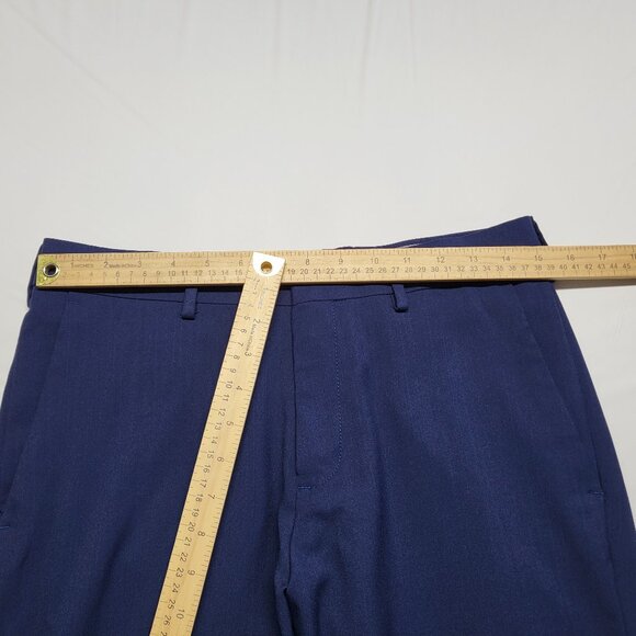 Haggar Mens Dress Pants 30 X 30 Slim Fit Premium Stretch Straight Leg Navy Blue - Picture 9 of 14